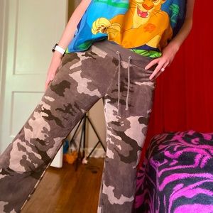 Velvet camo pants